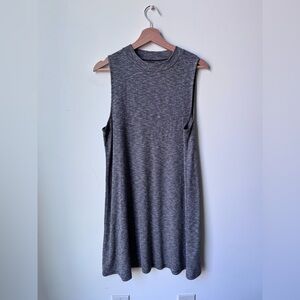 Madewell heather gray high neck mini sweater dress size large